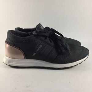 Adidas Originals Los Angeles womens shoes lace up sneakers black size 7.5 S79764